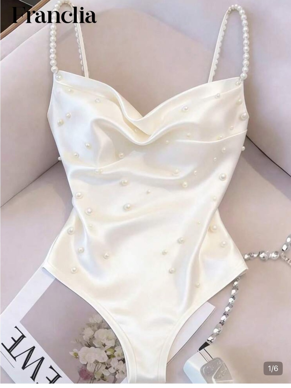 White bridal bodysuit